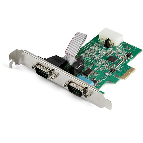StarTech.com Tarjeta PCI Express Serie de 2 Puertos RS232 UART 16950 - con Caché FIFO de 256 bytes - Chipset ASX99100 - con Bracket de Tamaño Completo