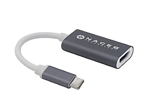Naceb Technology NA-0114 adaptador de cable de vídeo USB Tipo C HDMI Gris, Blanco