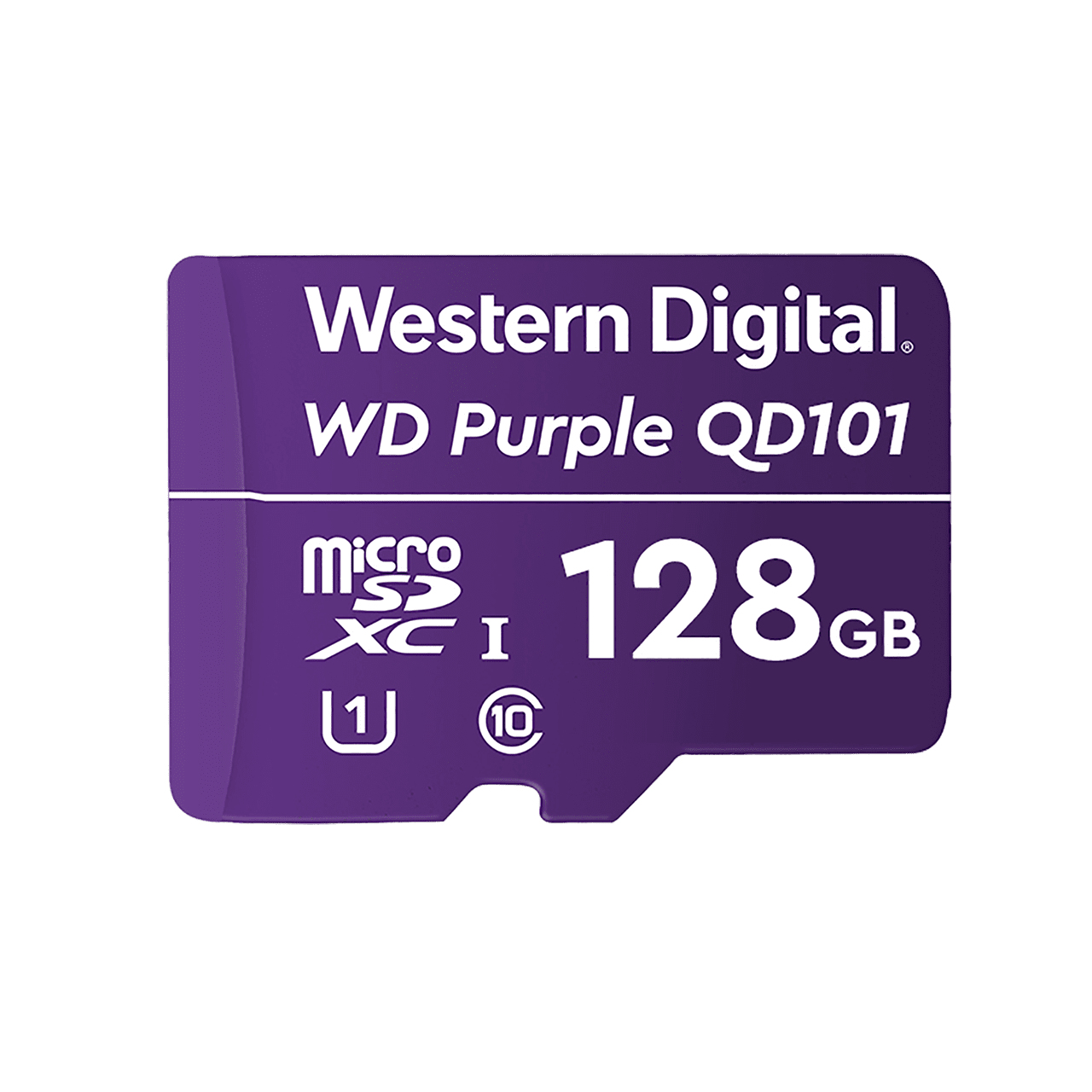 Western Digital  Memoria microSD de 128 GB PURPLE, Especializada Para Videovigilancia, 10 VECES MAYOR DURACIÓN, 3 AÑOS DE GARANTIA