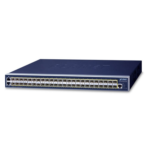 PLANET  Switch Administrable L3, 46 puertos SFP, 2 puertos Combo TP/SFP, 4 puertos 10G SFP+