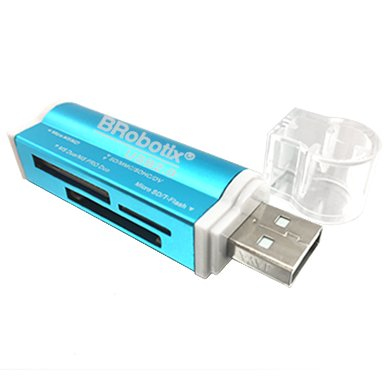 BRobotix 180420A lector de tarjeta USB 2.0 Azul