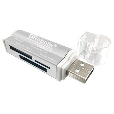 BRobotix 180420P lector de tarjeta USB 2.0 Plata