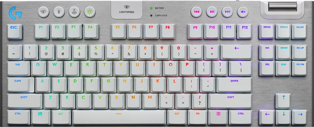 Logitech G G915 TKL - GL Tactile teclado Bluetooth Aluminio, Blanco