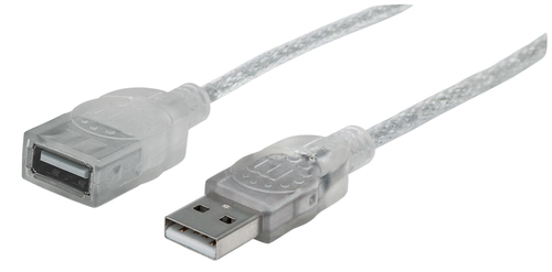 Manhattan 336314 cable USB 1,8 m USB 2.0 USB A Plata
