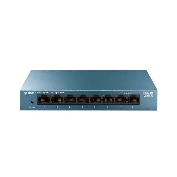 Tp-Link  Switch de escritorio Gigabit de 8 puertos 10/100/1000Mbps, carcasa metálica