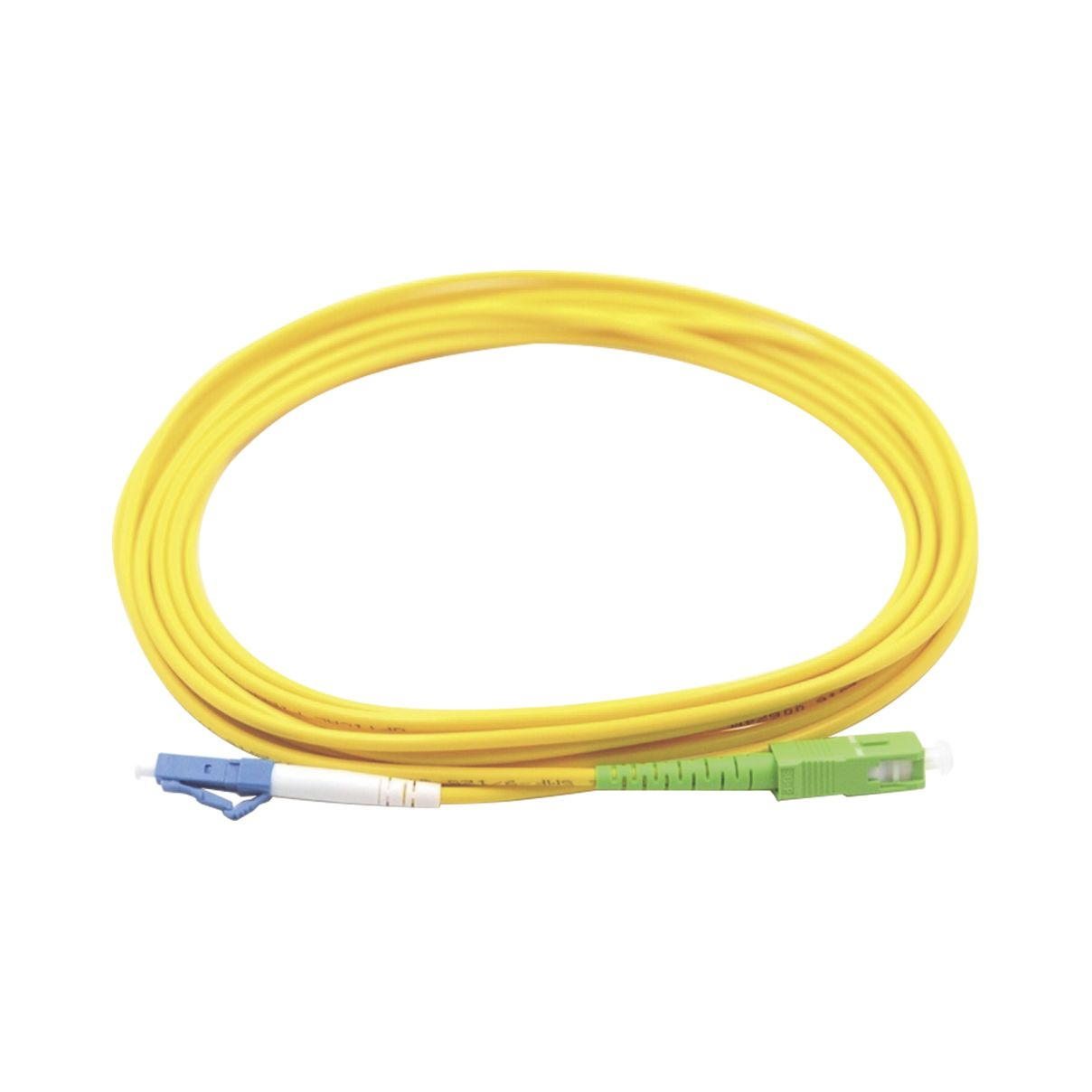 LinkedPro  Jumper de Fibra Óptica Monomodo LC/UPC-SC/APC Simplex, color amarillo 3 metros