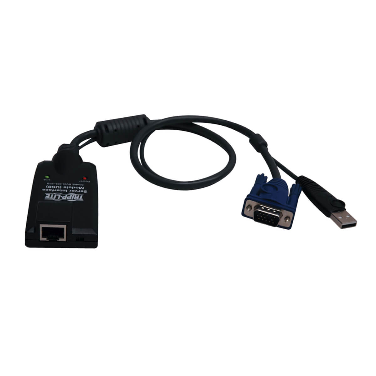 Tripp Lite B055-001-USB-V2 Accesorios para KVM - Unidad de Interfaz USB de Servidor, con Soporte para Media Virtual para KVM NetDirector Cat5 serie B064