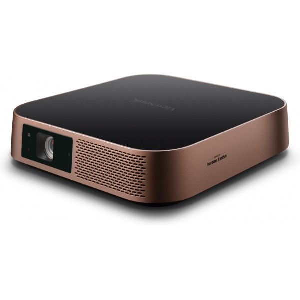 Viewsonic M2 videoproyector Proyector de alcance estándar 1200 lúmenes ANSI LED 1080p (1920x1080) 3D Negro, Oro