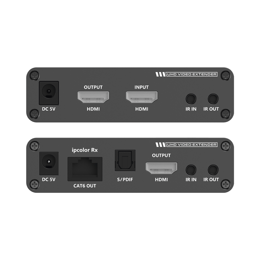 Epcom  Kit Extensor HDMI hasta 700 metros con Conexión en Cascada / 4K @ 60 Hz/ 70 metros PTP con Cat 6, 6a y 7 / IPCOLOR / CERO LATENCIA / SIN COMPRIMIR / Salida Loop / IR bidireccional / Puerto S/PDIF / Soporta ARC / Soporta 10 TT-676-Rx.
