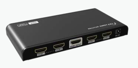 Epcom  Divisor (Splitter) HDMI 4K de 1 Entrada a 4 Salidas (Simultaneas) / Soporta 4K×2K  / Ajuste de resoluciones EDID / HDR / HDMI 2.0 /  HDCP 2.2  / Permite mezclar pantallas en 4K y 1080P