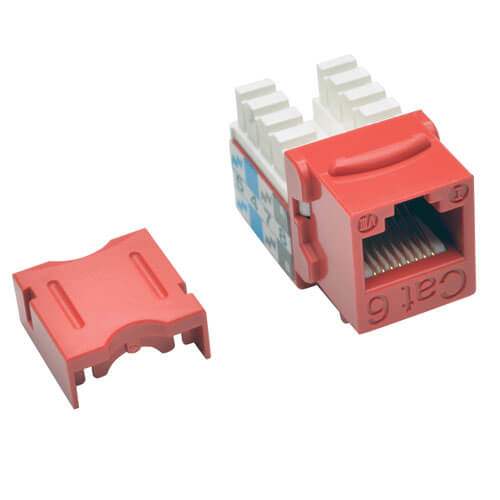 Tripp Lite N238-001-RD Enchufe Keystone de inserción a presión tipo 110 Cat6 / Cat5e - Rojo, TAA