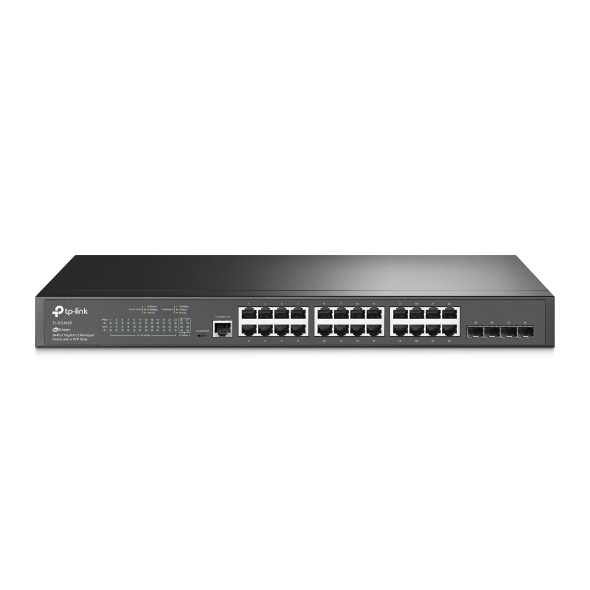 Tp-Link  Switch Omada SDN Administrable / 24 puertos Gigabit y 4 puertos SFP / Funciones sFlow, QinQ y QoS / Administración centralizada OMADA