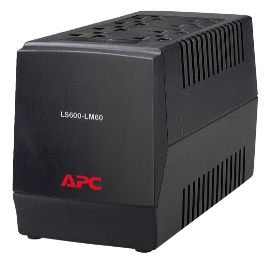 APC LS600-LM60 regulador de voltaje 8 salidas AC 96 - 148 V Negro