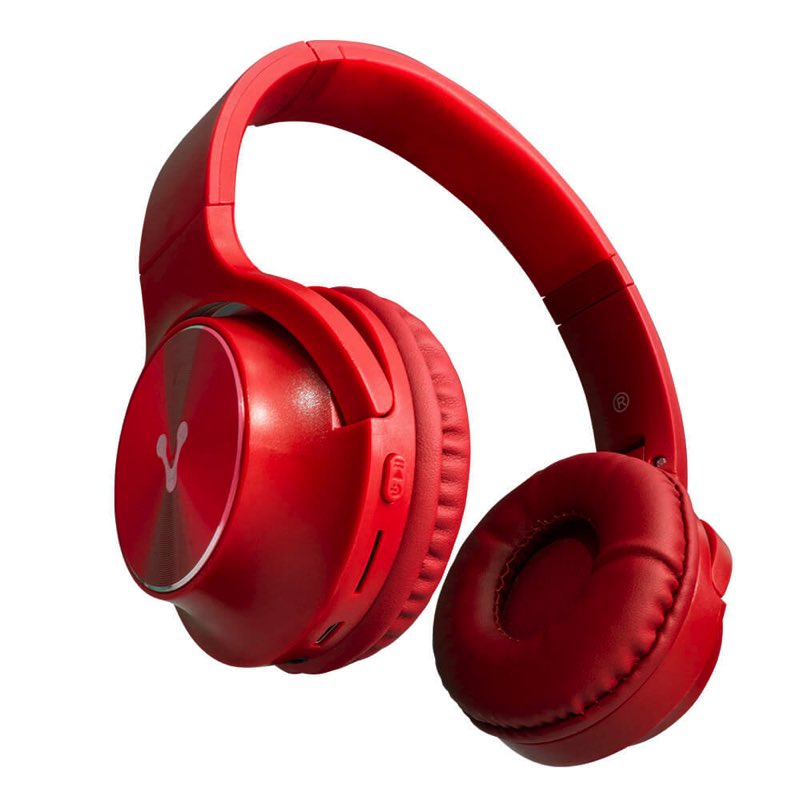 Vorago HPB-200 Auriculares Diadema Conector de 3,5 mm Bluetooth Rojo