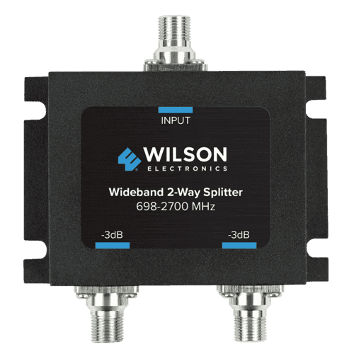 Weboost  Divisor de potencia de 2 vías para la distribución de señal a dos antenas de servicio | 3 dB de pérdida por puerto | Conectores F hembra