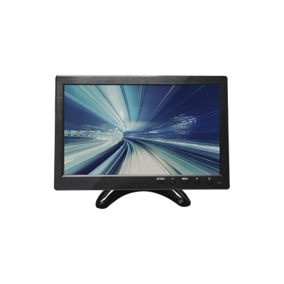 SYSCOM  Monitor 10.1" TFT-LCD ideal para colocar en vehículos o DVR/NVR. Entradas de video HDMI, VGA y RCA (CVBS)