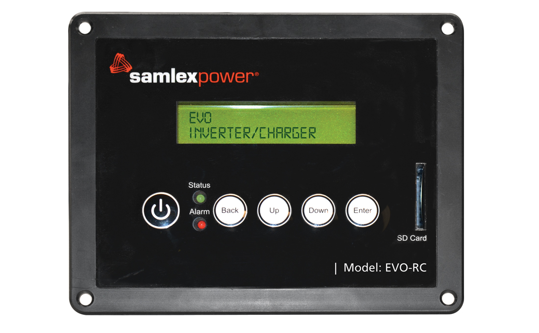 Samlex  Control Remoto para Inversor Cargador  EVO-2212, EVO-3012, EVO-2224, EVO-4024