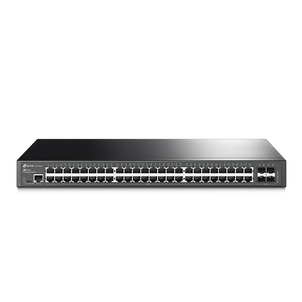 Tp-Link  Switch Omada SDN Administrable / 48 puertos Gigabit y 4 puertos SFP / Funciones sFlow, QinQ y QoS / Administración centralizada OMADA