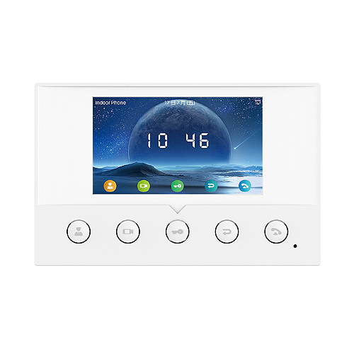 Fanvil  Monitor IP/SIP para interior, Wi-Fi, pantalla a color de 4.3", audio de 2 vías, PoE, 8 interfaces de entrada de alarma.