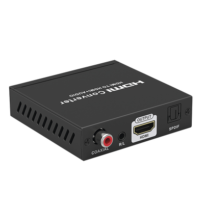 Epcom  Extractor de Audio de HDMI a HDMI + Audio / Salida de Audio Digital o Análoga / SPDIF / Toslink / Auxiliar 3.5mm (Estéreo) / Salida HDMI solo video / Soporta ARC / HDR / HDCP / Separa el Audio del Contenido HDMI .