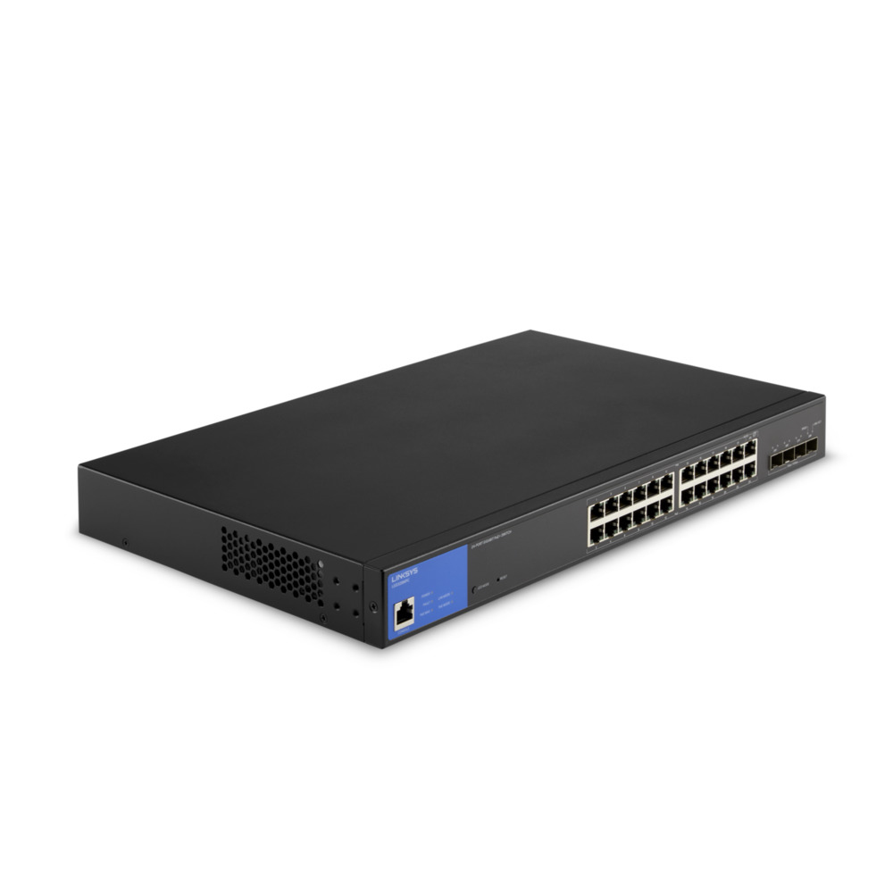 Linksys LGS328MPC switch Gestionado L3 Gigabit Ethernet (10/100/1000) Energía sobre Ethernet (PoE) Negro, Azul