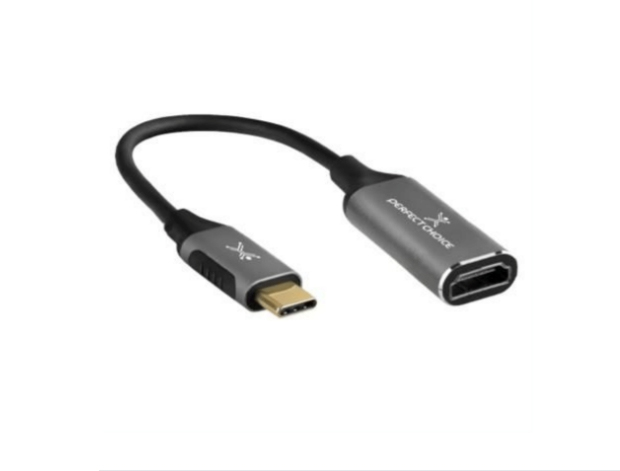 Perfect Choice PC-101260 adaptador de cable de vídeo USB Tipo C HDMI Negro