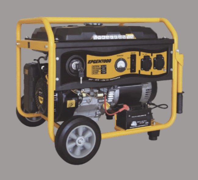 Epcom  Generador a Gasolina / Planta de Emergencia con Encendido Automático, 6.5KW, 220Vac 2 Fases, Jaula con Ruedas para Fácil Traslado