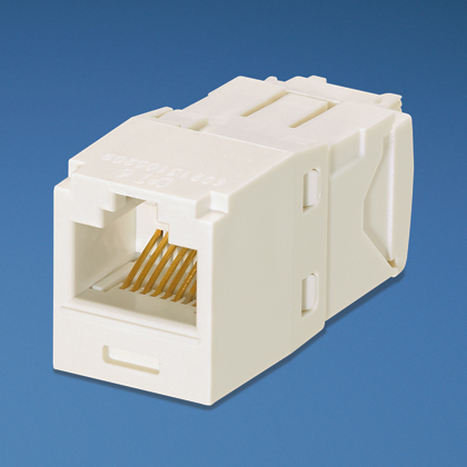 PANDUIT  Conector Jack RJ45 Estilo TG, Mini-Com, Categoría 6, de 8 posiciones y 8 cables, Color Blanco Ártico