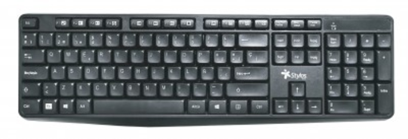 Stylos STPTEC4B teclado RF inalámbrica + USB Español Negro