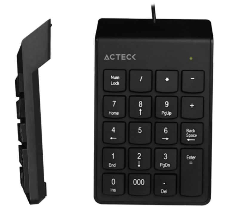 Acteck AC-932622 teclado numérico Universal USB Negro