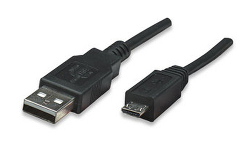 Manhattan 3ft. USB 2.0 A - micro B m/m cable USB 1 m USB A Micro-USB B Negro