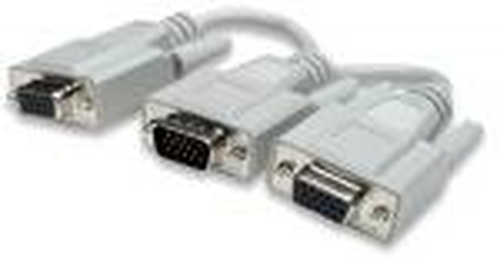 Manhattan VGA Splitter Cable cable VGA 0,15 m VGA (D-Sub) 2 x VGA (D-Sub) Blanco