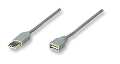 Manhattan 165211 cable de extensión USB 1.8 m USB A, Gris