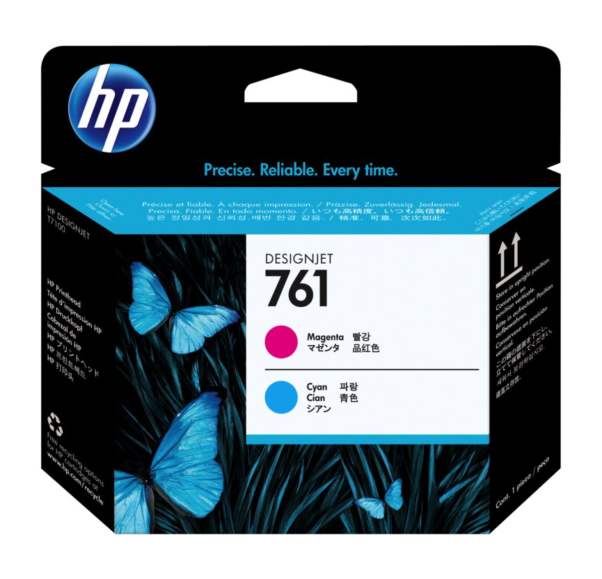 HP Cabezal de impresión DesignJet 761 magenta/cian