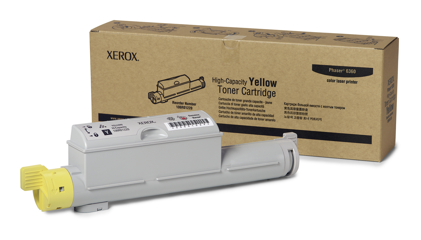 Xerox Cartucho de Tóner Amarillo de Alta Capacidad, Phaser 6360