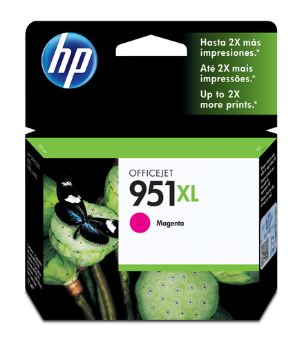 HP Cartucho original de tinta magenta de alto rendimiento 951XL