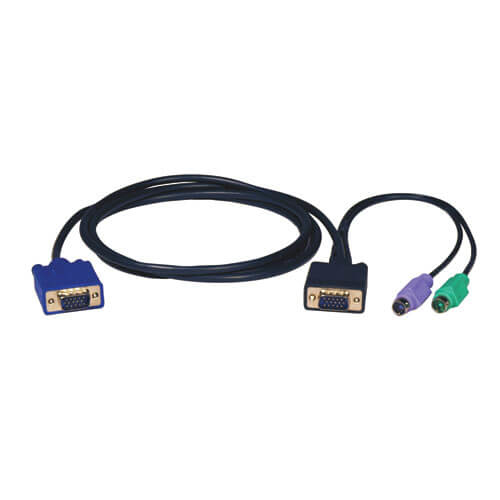Tripp Lite P750-010 Juego de cables para PS/2 (3 en 1) para el KVM B004-008, 3 m (10 pies)