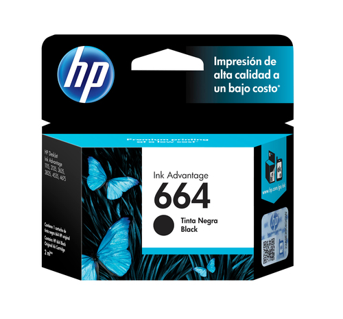 HP Cartucho original de tinta negra 664 Advantage