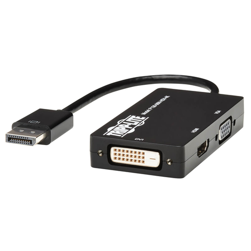 Tripp Lite P136-06N-HDV-4K Adaptador Convertidor Todo en Uno DisplayPort a VGA/DVI/HDMI, DP ver 1.2, 4K 30 Hz HDMI