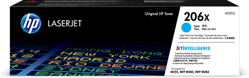 HP Cartucho de tóner original LaserJet 206X de alto rendimiento, cian