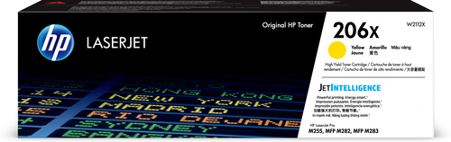 HP Cartucho de tóner original LaserJet 206X de alto rendimiento, amarillo