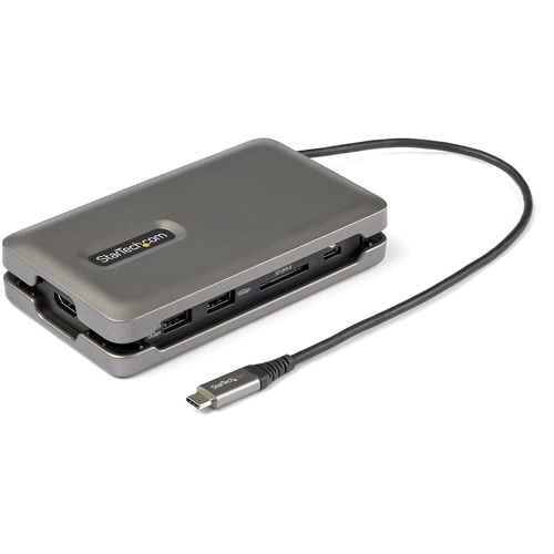 StarTech.com Adaptador Multipuertos USB-C - USB Tipo C a HDMI 2.0 4K a 60Hz - Hub USB de 2 Puertos de 10Gbps - con PD de Paso de 100W
