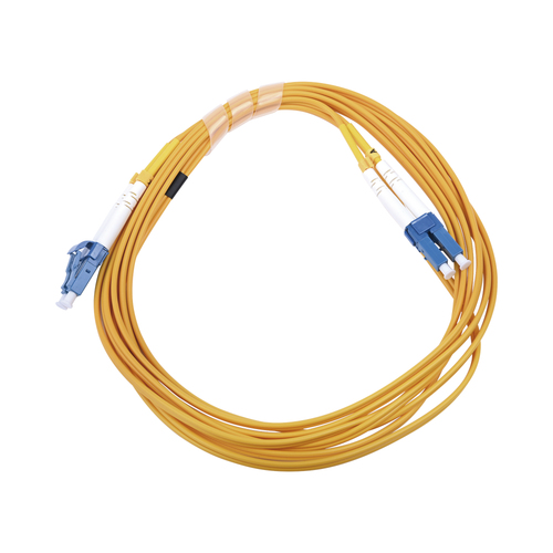 LinkedPRO  Jumper de Fibra Óptica Monomodo 9/125 LC/UPC-LC/UPC, PVC, 2.0 mm, Dúplex, amarillo, 3 metros