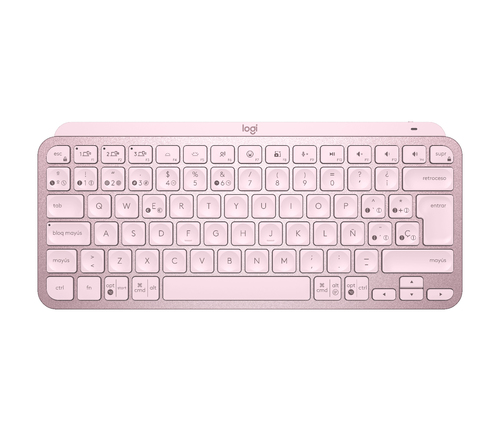 Logitech MX Keys Mini teclado RF inalámbrico + bluetooth Rosa