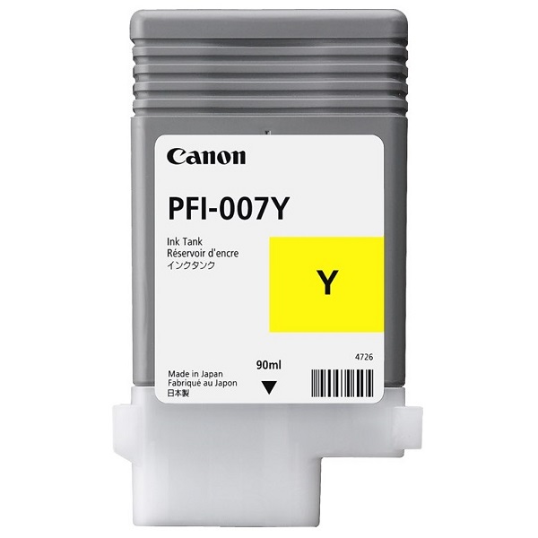 Canon PFI-007Y cartucho de tinta Original Rendimiento estándar Amarillo