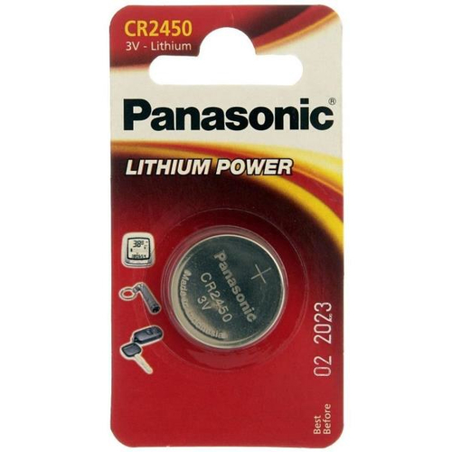 Panasonic  Batería de Litio tipo Moneda 3V / CR2450 ( Batería no recargable )