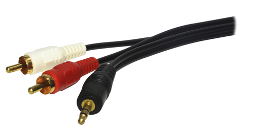 X-Case AUD35M2RCA180 cable de audio 1.8 m 3,5mm 2 x RCA Negro