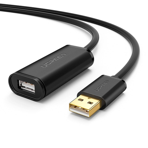 Ugreen  Cable de Extensión Activo USB 2.0 / 5 Metros / Macho-Hembra / Booster individual FE1.1S incorporado / Velocidad de hasta 480 Mbps / Ideal para impresoras, consolas , Webcam, etc.