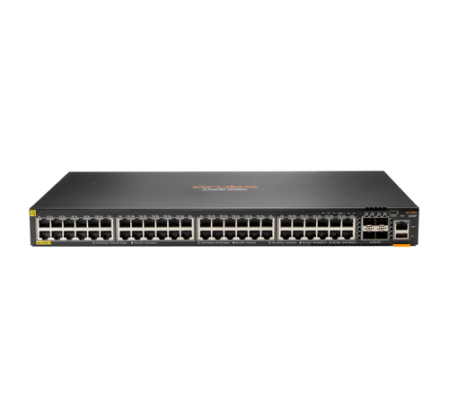 Hewlett Packard Enterprise Aruba 6300F 48-port 1GbE Class 4 PoE &amp; 4-port SFP56 Gestionado L3 Gigabit Ethernet (10/100/1000) Energía sobre Ethernet (PoE) 1U Gris