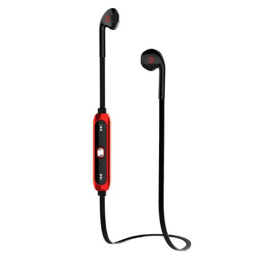 Getttech GAT-29701N audífono y auriculare Auriculares Inalámbrico Intra auditivo, Banda para cuello Llamadas/Música MicroUSB Bluetooth Negro, Rojo